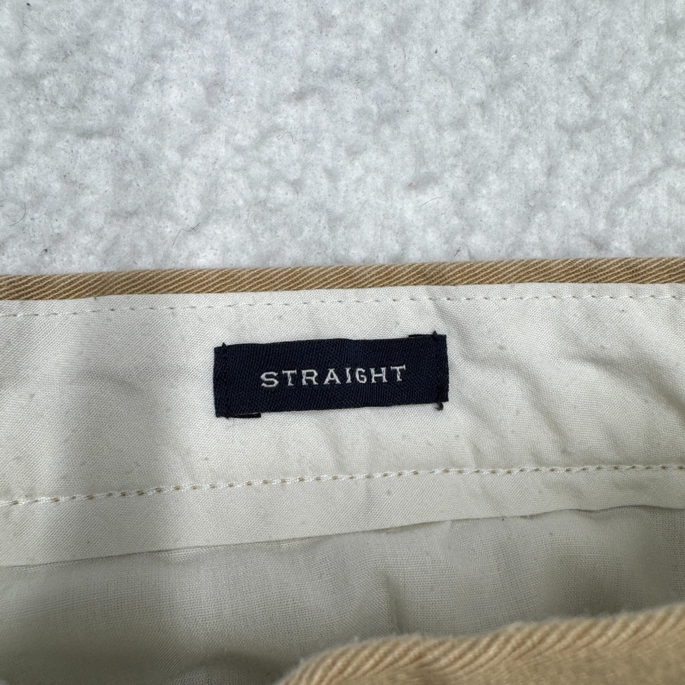 J. Crew Stretch Chino Casual Khaki Beige Straight Leg Pants Men's Size 32x34 - Picture 5 of 14